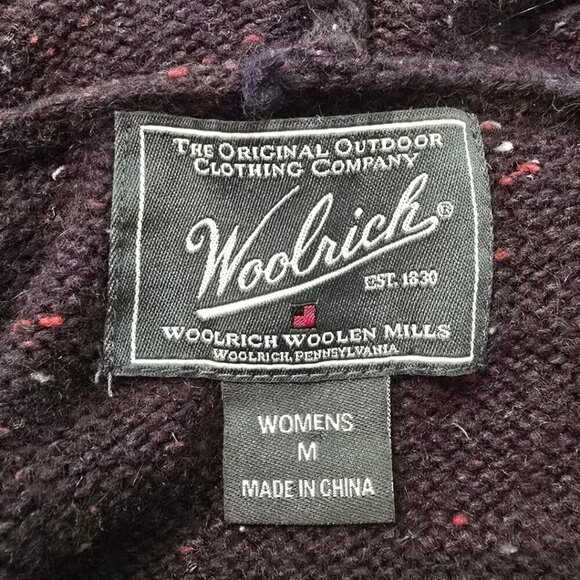 Woolrich Black Speckled Angora Blend Tulip Hem Hooded Sweater Vest Sz M - Picture 6 of 8
